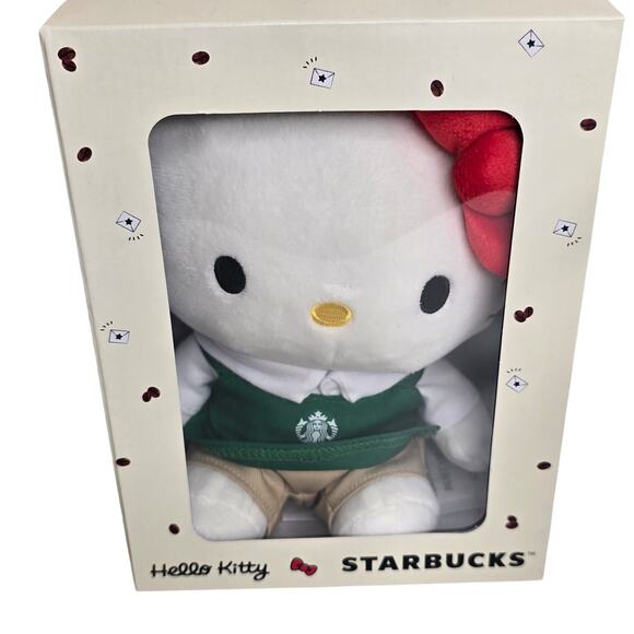Hello Kitty Starbucks Collab 2025 Holiday Christmas Collectible Plush Barista - Picture 2 of 7